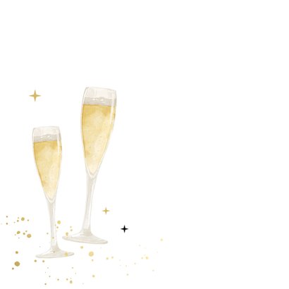 Verjaardagskaart champagne proost op jouw verjaardag 2