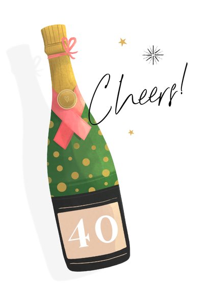Verjaardagskaart cheers cocktails happy birthday champagne 2