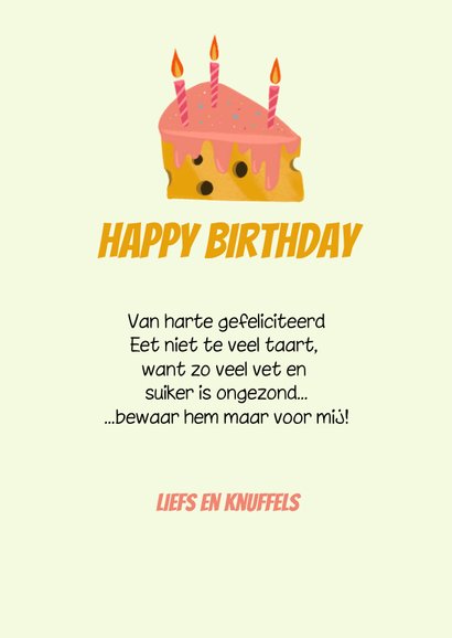 Verjaardagskaart cheesy birthday | Kaartje2go