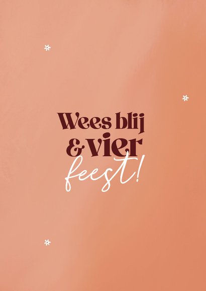 Verjaardagskaart christelijk wees blij en vier feest 2
