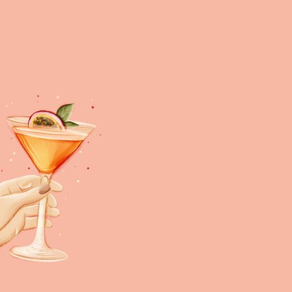 Verjaardagskaart cin cin chica cocktail martini 2