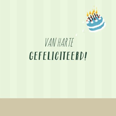 Verjaardagskaart circus met clown taart cupcakes en hond 3