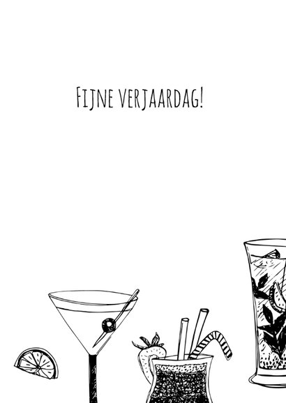 Verjaardagskaart cocktails hip 3