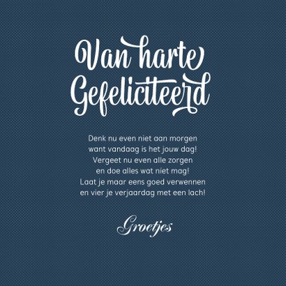 Verjaardagskaart confetti kalligrafie groen blauw typo 3