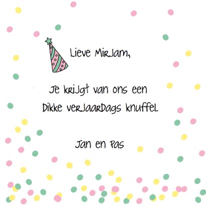 Verjaardagskaart confetti pastel 3
