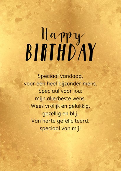 Moeras Intrekking vragenlijst Verjaardagskaart confetti roze goud happy | Kaartje2go