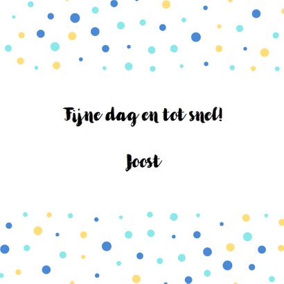 Verjaardagskaart confetti vriend 3