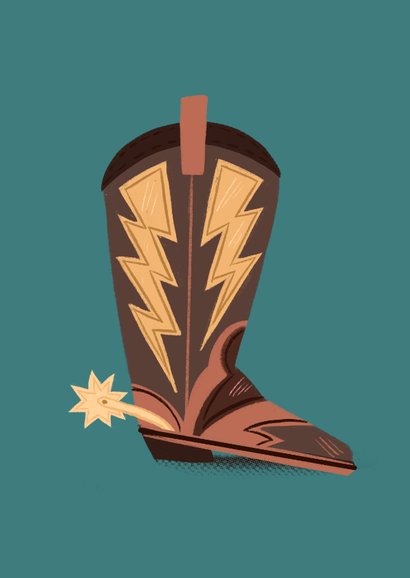 Verjaardagskaart cowboylaars 2