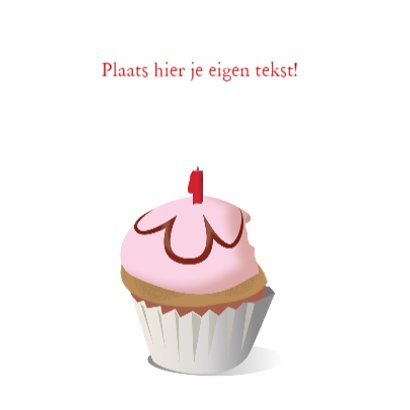 Verjaardagskaart Cupcake One 3