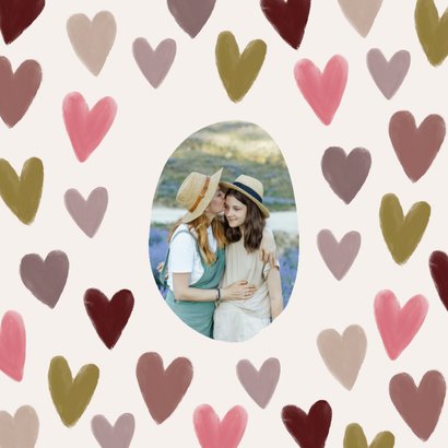 Verjaardagskaart dikke kus jarige zus hartjes  2