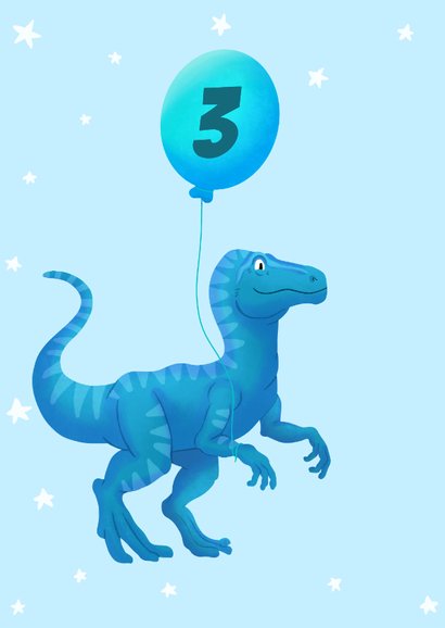 Verjaardagskaart dinosaurussen 2