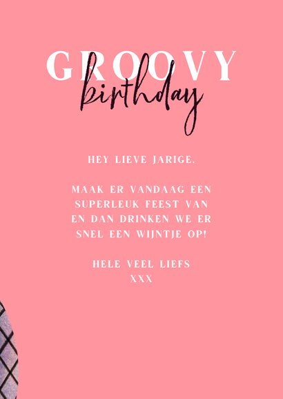 Verjaardagskaart discobal groovy birthday 3