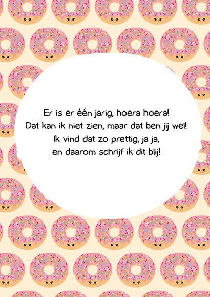Verjaardagskaart donuts 3