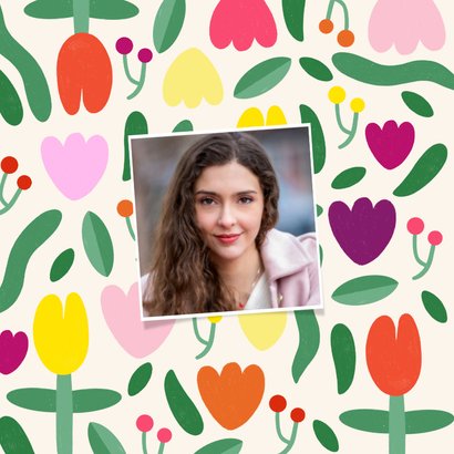 Verjaardagskaart een fleurige verjaardag bloemen 2