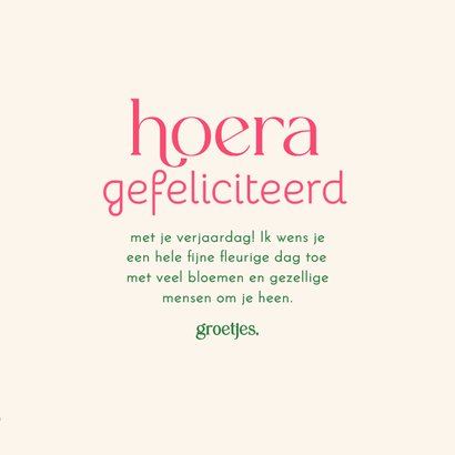 Verjaardagskaart een fleurige verjaardag bloemen 3