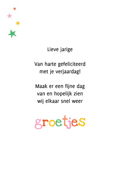 Verjaardagskaart eenhoorn ballonnen rood geel roze 3