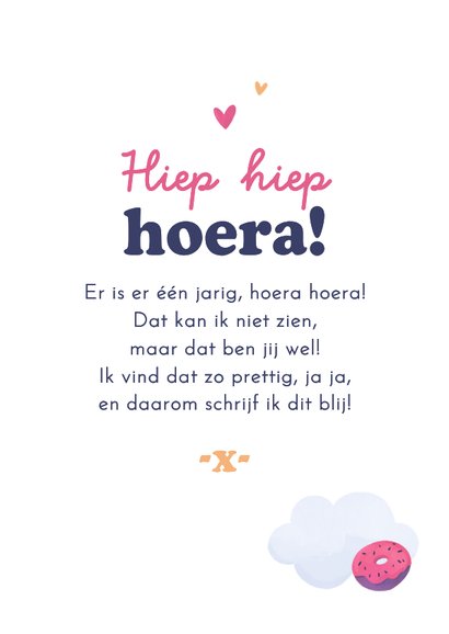 Verjaardagskaart eenhoorn unicorn meisje hip vrolijk 3