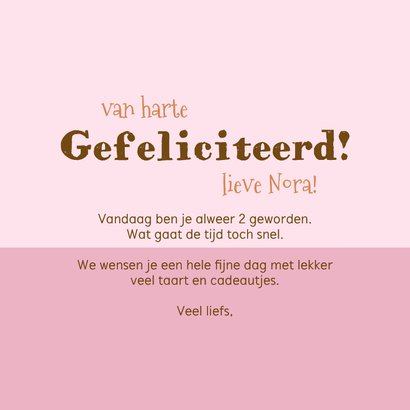 Verjaardagskaart feestdieren meisje 3