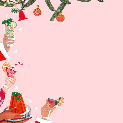 Verjaardagskaart feestelijke cocktails 2