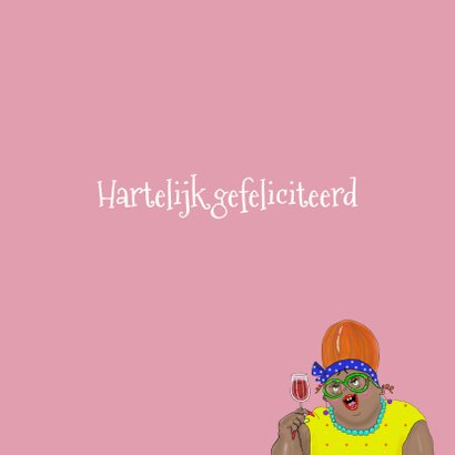 Verjaardagskaart Feestende vrouw 3