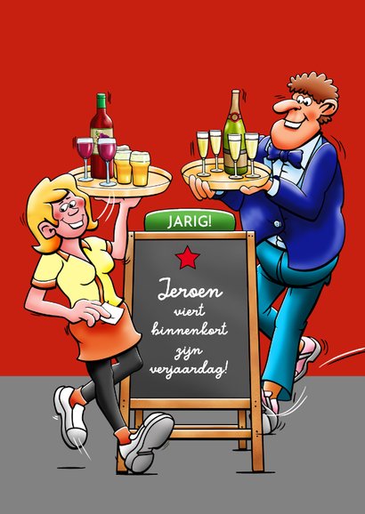 Verjaardagskaart feestje voor de man 2
