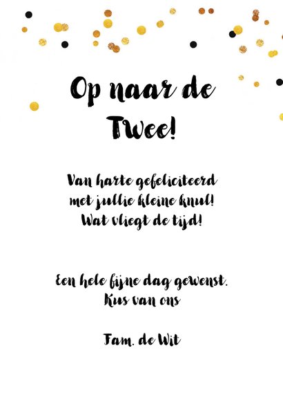 Verjaardagskaart felicitatie 1 jaar jongen meisje 3