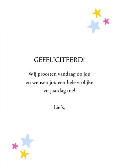 Verjaardagskaart felicitatie dansende mensen vrolijk 3