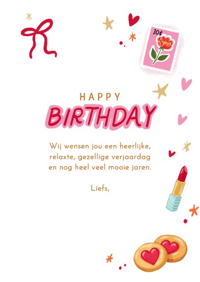 Verjaardagskaart felicitatie februari valentijn vrouw meisje 3
