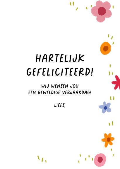 Verjaardagskaart felicitatie grappig bingo oudere vrouw 3