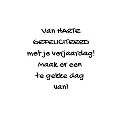 Verjaardagskaart felicitatie hip 3