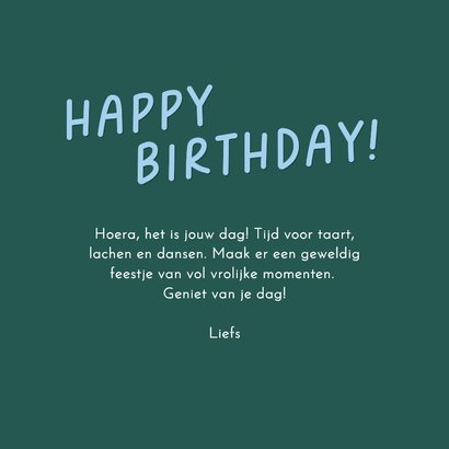 Verjaardagskaart felicitatie hond met feestmuts confetti 3