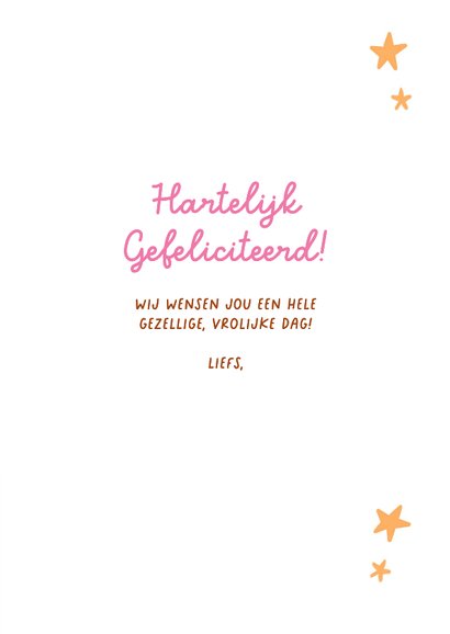 Verjaardagskaart felicitatie hond taart meisje vrouw 3