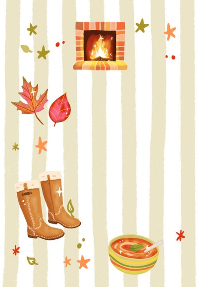 Verjaardagskaart felicitatie september herfst vrouw meisje 2
