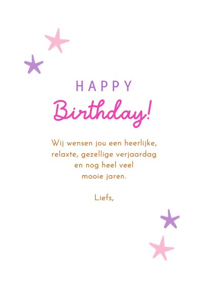 Verjaardagskaart felicitatie vrouw meisje vrolijke bloemen 3
