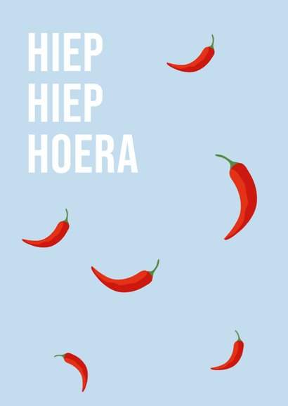 Verjaardagskaart 'Fijne verjaardag hottie' met rood pepertje 2