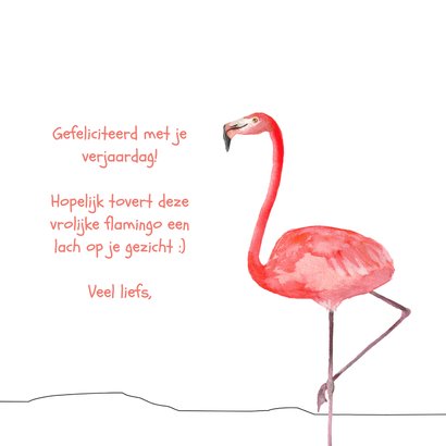 Verjaardagskaart Flamingo Huidfonds 3