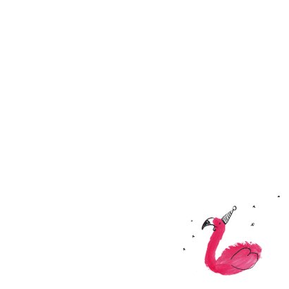 Verjaardagskaart Flamingo 3