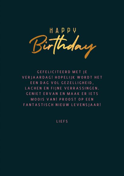 Verjaardagskaart folk bloemen gekleurd 3