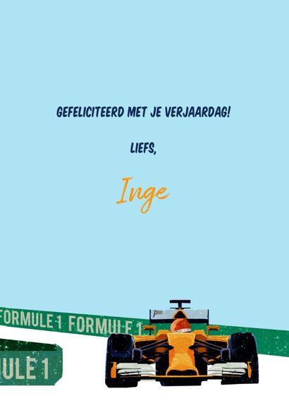 Verjaardagskaart Formule 1 3