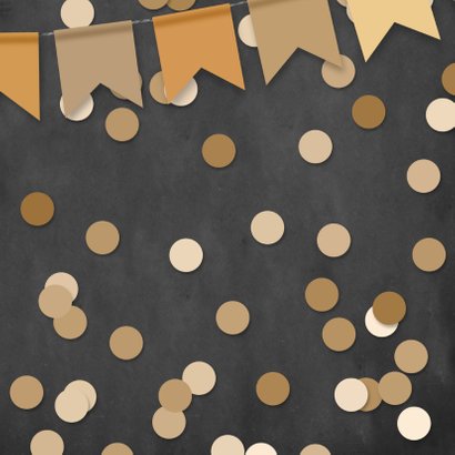Verjaardagskaart foto confetti en krijtbord 2