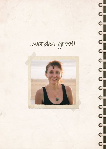 Verjaardagskaart fotoboek 'kleine meisjes worden groot' 2