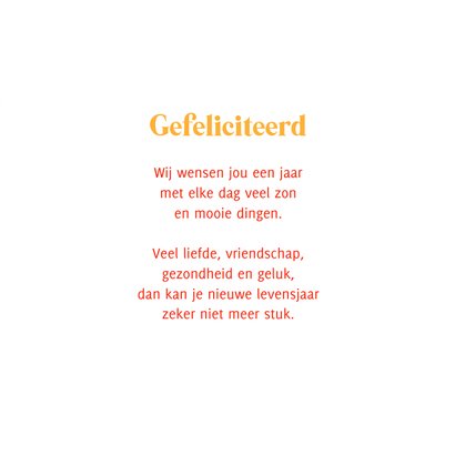 Verjaardagskaart funky flower power regenboog birthday 3
