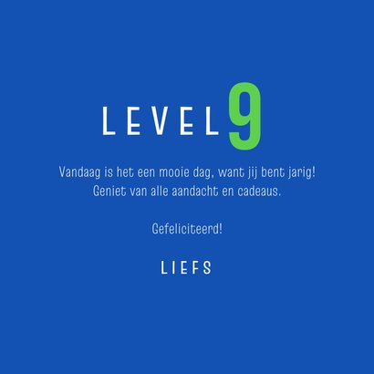 Verjaardagskaart gamers level up computer gefeliciteerd 3