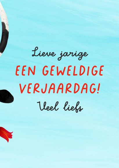 Verjaardagskaart 'Gefeliciflapstaart' 3