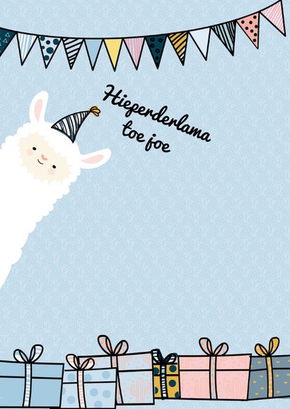 Verjaardagskaart gefelicilama 2