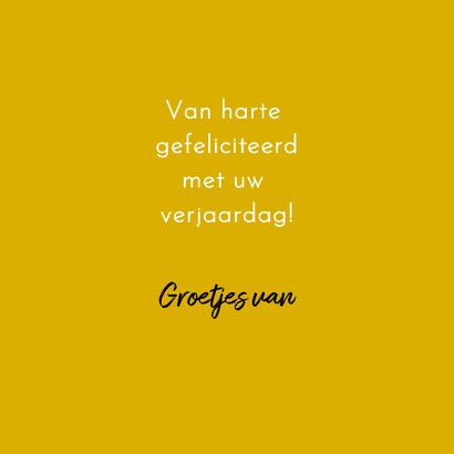Verjaardagskaart - Gele bloemen 80 jaar 3