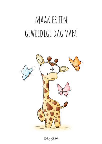 Verjaardagskaart giraffe laaaaaaang zal je leven! 2