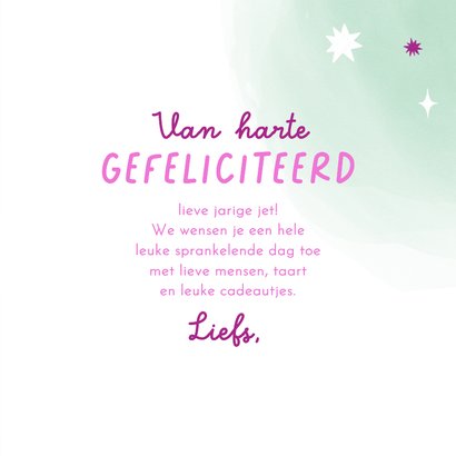 Verjaardagskaart glitter microfoon lang zal ze leven 3