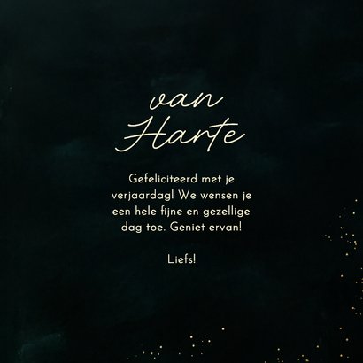 Verjaardagskaart gouden hart van harte stijlvol 3