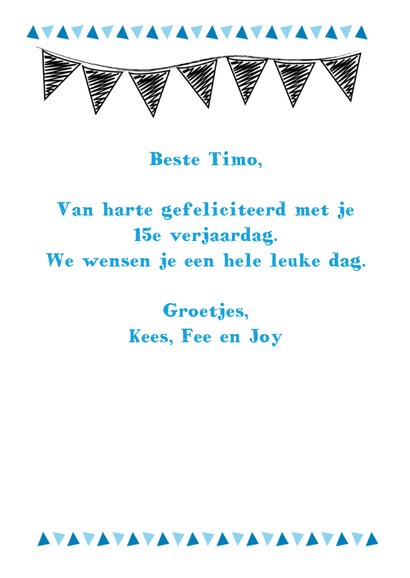 Verjaardagskaart grafisch met eigen leeftijd en naam 3